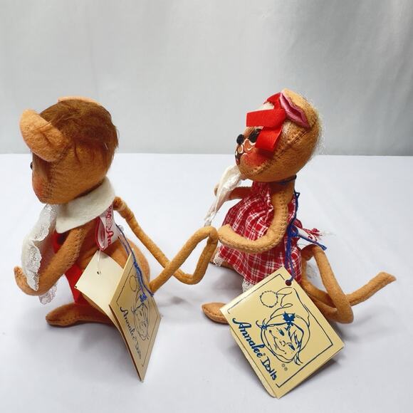 Vintage Annalee Sweetheart Boy & Girl Mouse Couple Valentine 1993 & 1994 6 Inch - Picture 8 of 12